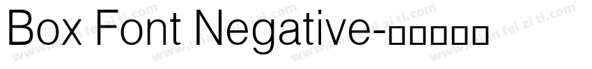 Box Font Negative字体转换